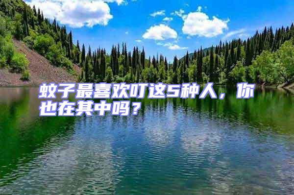 蚊子最喜歡叮這5種人，你也在其中嗎？