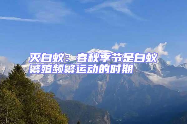 滅白蟻：春秋季節是白蟻繁殖頻繁運動的時期