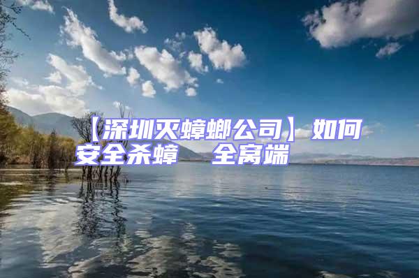 【深圳滅蟑螂公司】如何安全殺蟑  全窩端