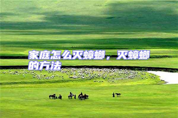 家庭怎么滅蟑螂，滅蟑螂的方法