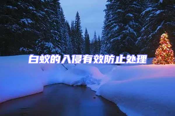 白蟻的入侵有效防止處理