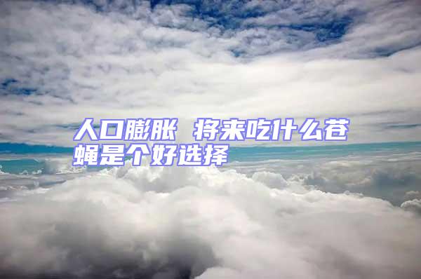人口膨脹 將來吃什么蒼蠅是個好選擇