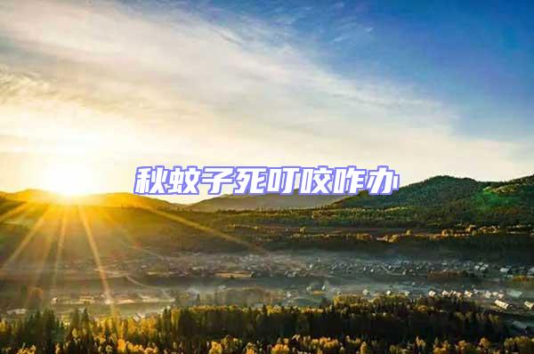 秋蚊子死叮咬咋辦