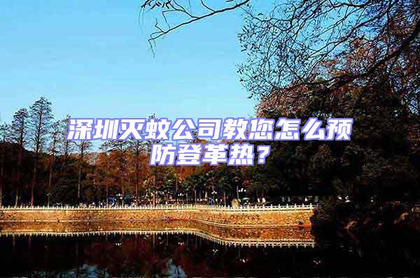 深圳滅蚊公司教您怎么預防登革熱？