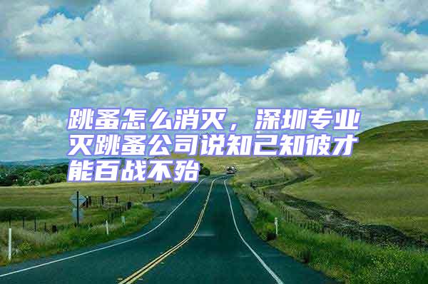 跳蚤怎么消滅，深圳專業滅跳蚤公司說知己知彼才能百戰不殆