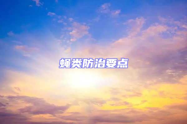 蠅類防治要點