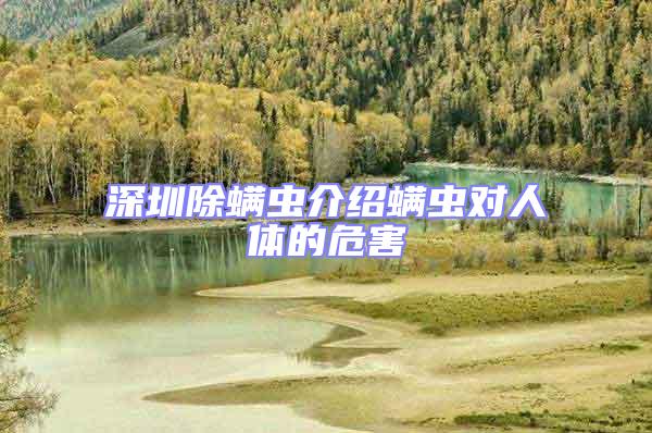 深圳除螨蟲介紹螨蟲對人體的危害