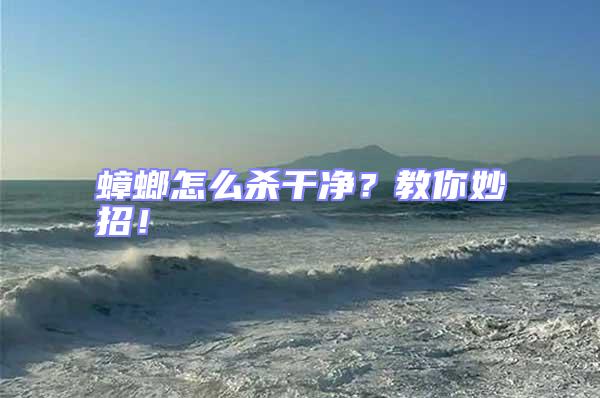 蟑螂怎么殺干凈？教你妙招！