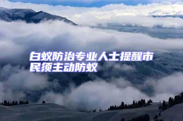 白蟻防治專業(yè)人士提醒市民須主動(dòng)防蟻