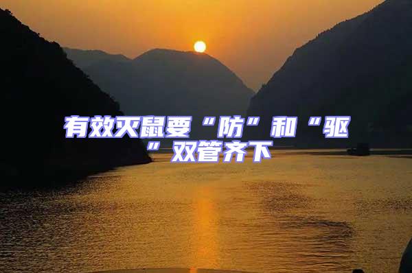 有效滅鼠要“防”和“驅(qū)”雙管齊下