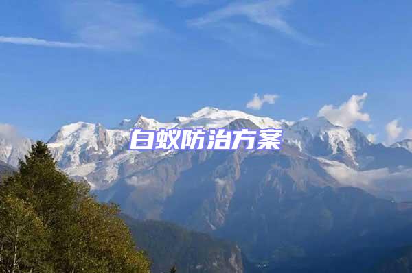 白蟻防治方案