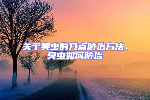 關于臭蟲的幾點防治方法，臭蟲如何防治
