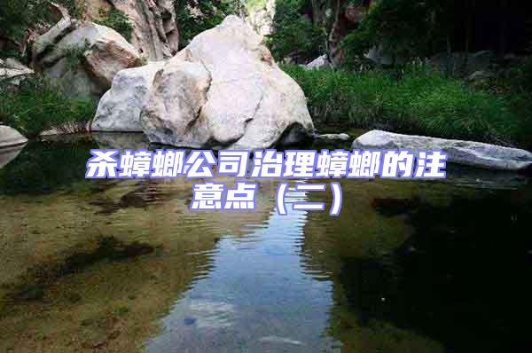 殺蟑螂公司治理蟑螂的注意點（二）