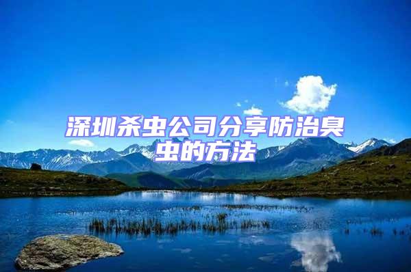 深圳殺蟲公司分享防治臭蟲的方法