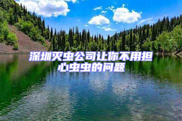 深圳滅蟲公司讓你不用擔心蟲蟲的問題