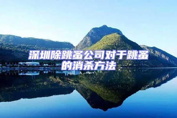 深圳除跳蚤公司對于跳蚤的消殺方法