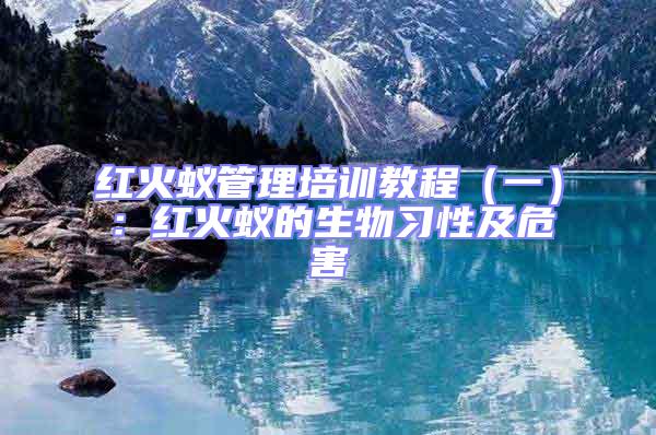 紅火蟻管理培訓(xùn)教程（一）：紅火蟻的生物習(xí)性及危害