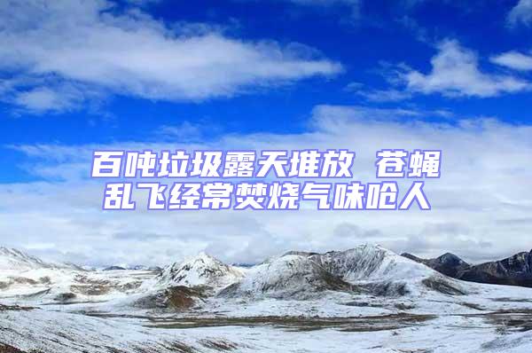 百噸垃圾露天堆放 蒼蠅亂飛經常焚燒氣味嗆人