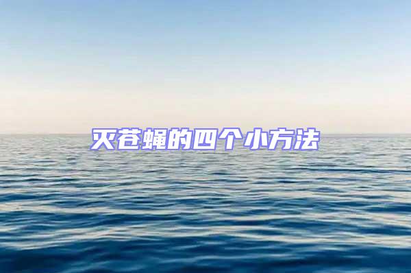 滅蒼蠅的四個小方法