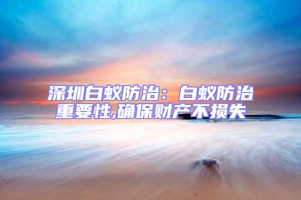 深圳白蟻防治：白蟻防治重要性,確保財產不損失