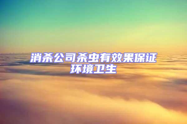 消殺公司殺蟲有效果保證環境衛生