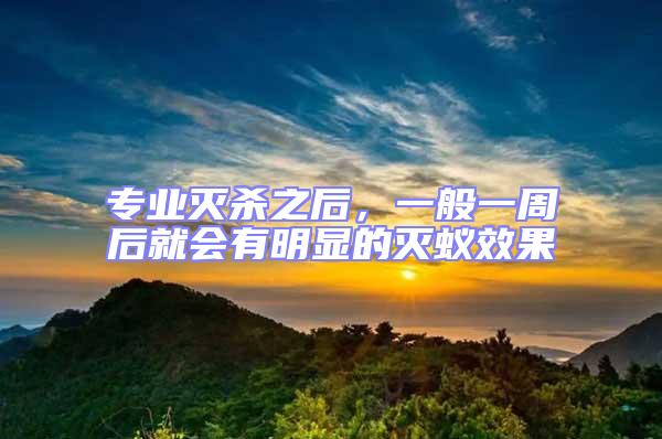 專業滅殺之后，一般一周后就會有明顯的滅蟻效果