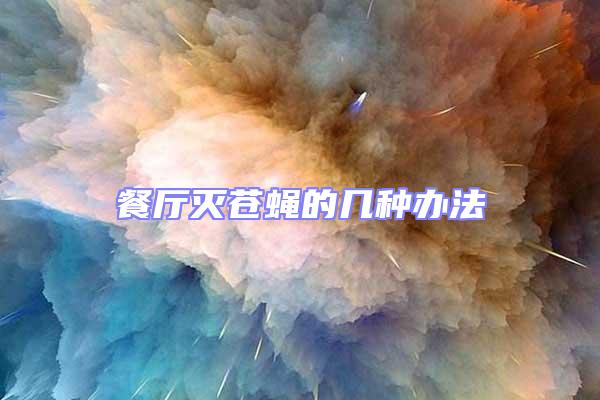 餐廳滅蒼蠅的幾種辦法