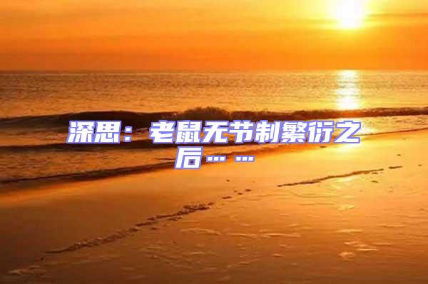 深思：老鼠無(wú)節(jié)制繁衍之后……