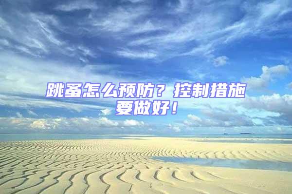 跳蚤怎么預(yù)防？控制措施要做好！