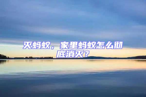 滅螞蟻，家里螞蟻怎么徹底消滅？