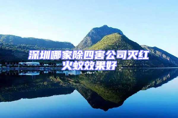 深圳哪家除四害公司滅紅火蟻效果好