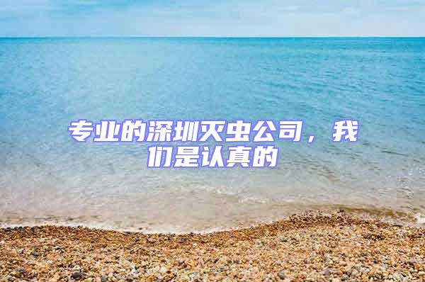 專業(yè)的深圳滅蟲公司，我們是認真的