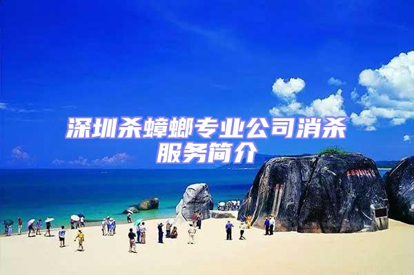 深圳殺蟑螂專業(yè)公司消殺服務(wù)簡介