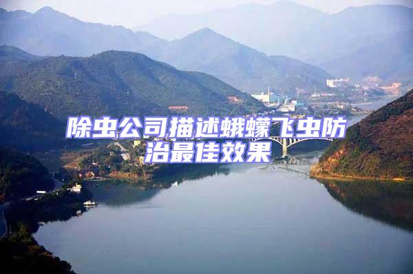 除蟲公司描述蛾蠓飛蟲防治最佳效果