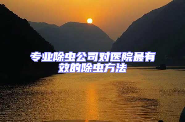 專業除蟲公司對醫院最有效的除蟲方法