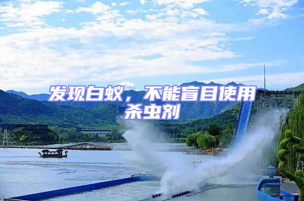 發現白蟻，不能盲目使用殺蟲劑