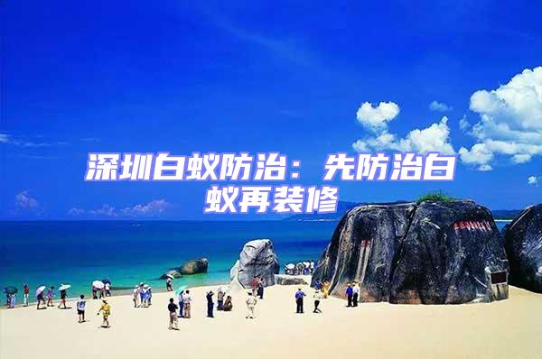 深圳白蟻防治：先防治白蟻再裝修