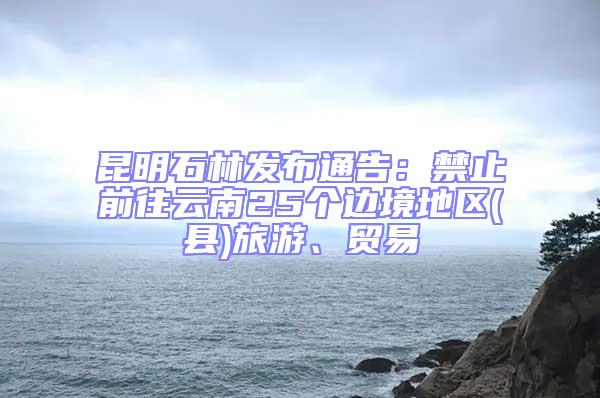昆明石林發布通告：禁止前往云南25個邊境地區(縣)旅游、貿易