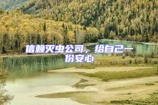 信賴滅蟲公司，給自己一份安心