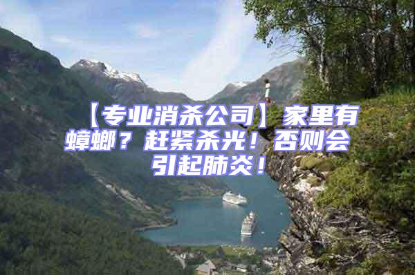 【專業消殺公司】家里有蟑螂？趕緊殺光！否則會引起肺炎！