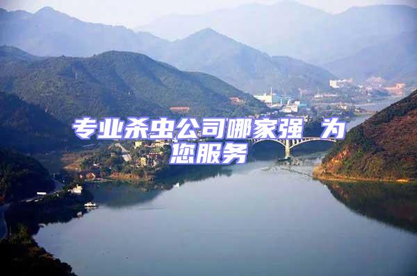 專業殺蟲公司哪家強 為您服務