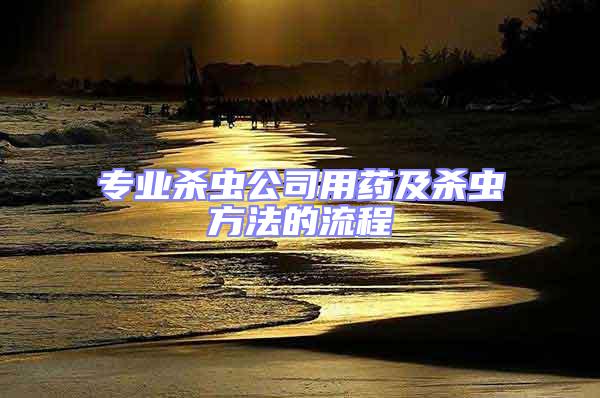 專業(yè)殺蟲公司用藥及殺蟲方法的流程