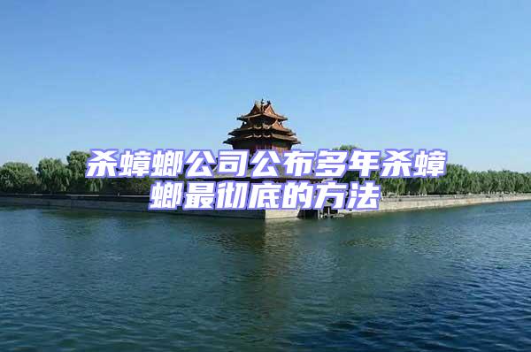 殺蟑螂公司公布多年殺蟑螂最徹底的方法