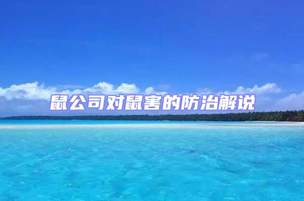 鼠公司對鼠害的防治解說