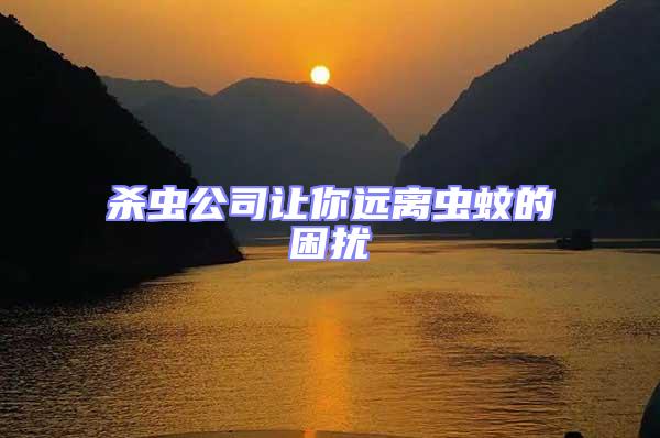 殺蟲公司讓你遠離蟲蚊的困擾