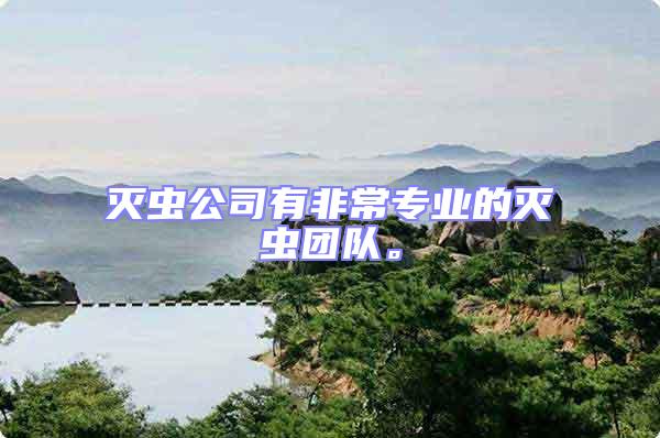 滅蟲公司有非常專業的滅蟲團隊。