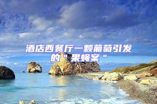 酒店西餐廳一顆葡萄引發的＂果蠅案＂
