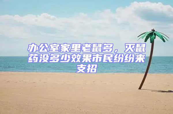 辦公室家里老鼠多，滅鼠藥沒多少效果市民紛紛來支招