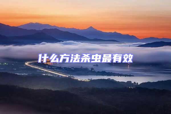 什么方法殺蟲(chóng)最有效