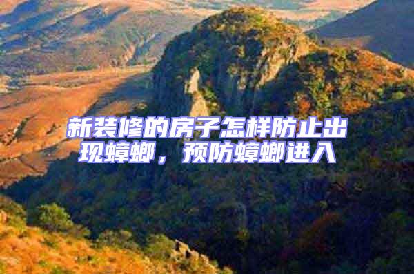 新裝修的房子怎樣防止出現蟑螂，預防蟑螂進入